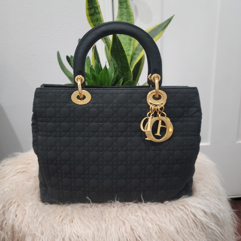 Dior Black Tote with Gold Accents